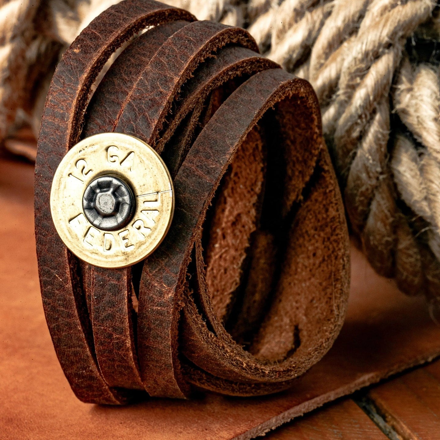 Double Leather Wrap Bullet Bracelet Liv & B Designs